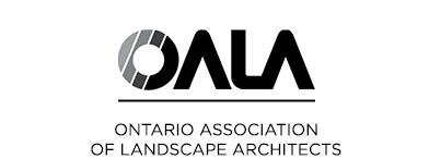 Logo for the Ontario Association of Landscape Architects in grey and black
